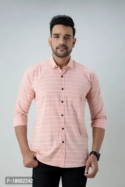 V.com Men's Stylish Casual Shirts for Men (40, Peach)-thumb4