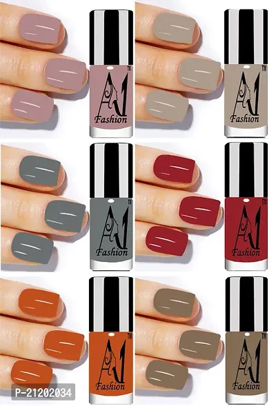 A1Fashion Color Rich Toxic Free Perfection Shine Nail Polish Set of 6