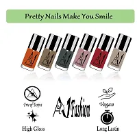 A1Fashion Color Rich Toxic Free Perfection Shine Nail Polish Set of 6-thumb1