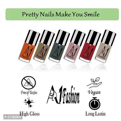 A1Fashion Color Rich Toxic Free Perfection Shine Nail Polish Set of 6-thumb2