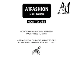 A1Fashion Rich Toxic Free Nail Polishes, Glossy Finish, 6 ML Shine Nail Polish Set (Pack of 6)-thumb2