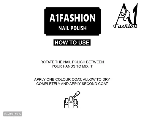 A1Fashion Rich Toxic Free Nail Polishes, Glossy Finish, 6 ML Shine Nail Polish Set (Pack of 6)-thumb3