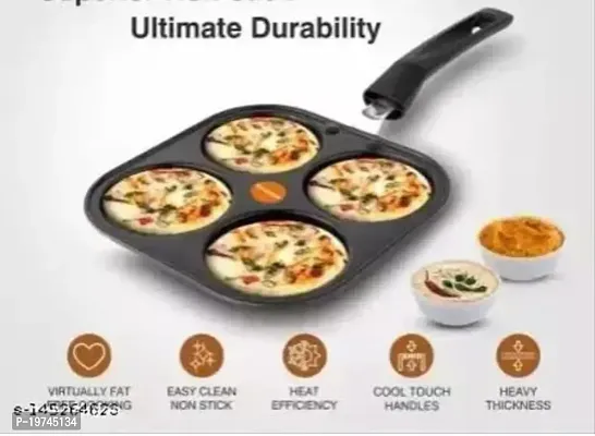 BIGWIN Nonstick Grill MiniUttapam/DosaTawa/Idli maker/Idli stand Multi-Snack Maker 4in1 Fry Pan 19 cm diameter 1 L capacitynbsp;nbsp;(Aluminium, Non-stick)