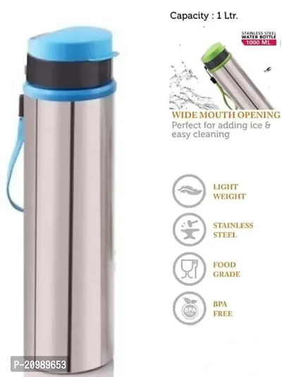 BIGWIN Sipper Stainless Steel Single Wall Water Bottle 900 ml Bottle/Sports/Refrigerator/Gym/School/Collage/Kids/water bottle(Pack of 1 Steel)