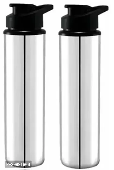 BIGWIN Sipper Stainless Steel Single Wall Water Bottle 900 ml Bottle/Sports/Refrigerator/Gym/School/Collage/Kids/water bottle(Pack of 2Steel)-thumb0