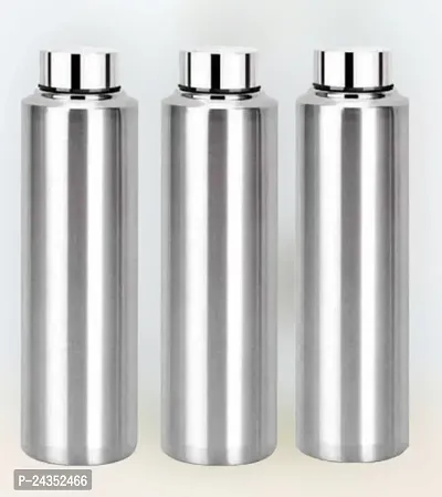 BIGWIN StainlesSteel  Sports/Refrigerator/Gym/School/Collage/Kids/ThunderWaterBottle Steel water bottle 1000 ml (3pe set)-thumb0