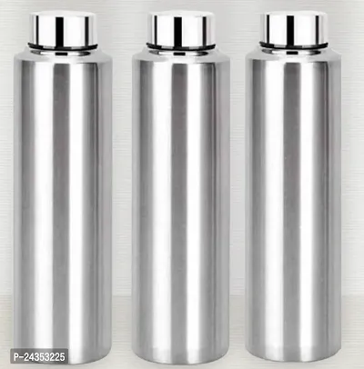 BIGWIN StainlesSteel  Sports/Refrigerator/Gym/School/Collage/Kids/ThunderWaterBottle Steel water bottle 1000 ml (3pe set)-thumb0