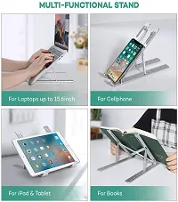 Adjustable Laptop Stand Laptop Table For Upto 40.64 cm (16) Silver with 6 Adjustable Levels.-thumb4