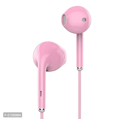 Stylish Pink In-ear Wired - 3.5 MM Single Pin Headphones-thumb0