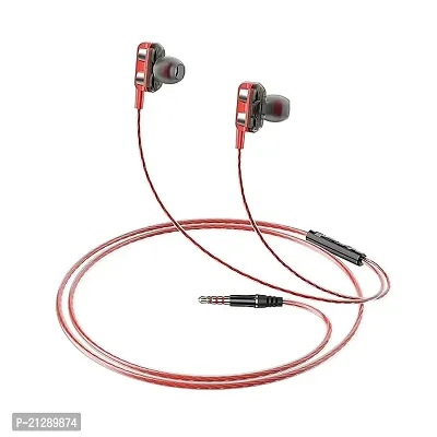 Stylish Red In-ear Wired - 3.5 MM Single Pin Headphones