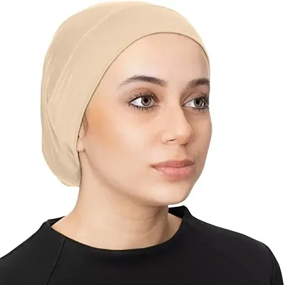 Under Scarf Hijab Cap Turban Head Wraps Scarf Solid Colour Unisex Stretch Dreadlocks Tube Neck Gaiter Bandana