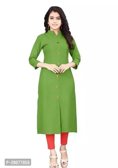 Stylish Straight Green Cotton Kurta