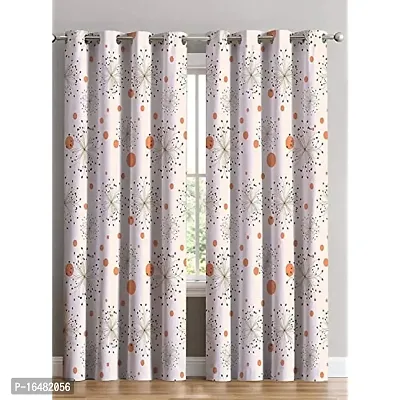 BSJ 3D Dots Digital Printed Polyester Fabric Curtains for Bed Room Kids Room Living Room Color Pink Window/Door/Long Door (D.N.557)-thumb0