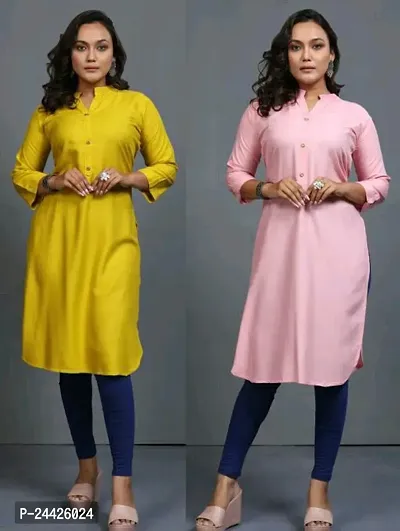 Fancy Rayon Kurtis For Women Pack Of 2