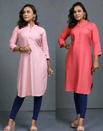 Fancy Rayon Kurtis For Women Pack Of 2