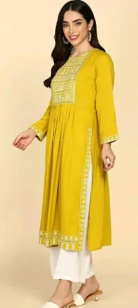 Fancy Rayon Kurtis For Women-thumb1