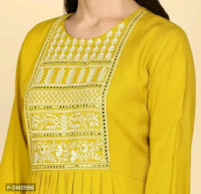 Fancy Rayon Kurtis For Women-thumb3