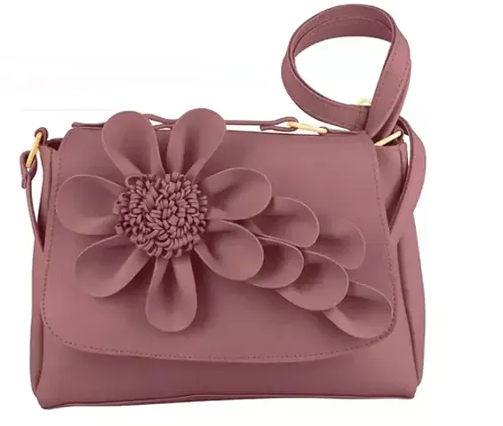 Stylish Solid PU Sling Bags For Women