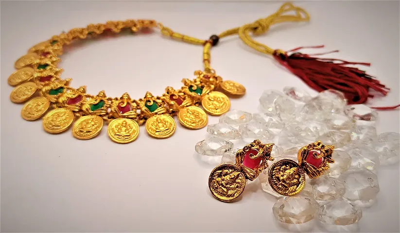 South Indian Necklace and Earring Jewellery Set for Women