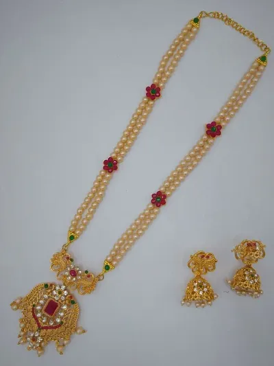 South Indian Necklace and Earring Jewellery Set for Women