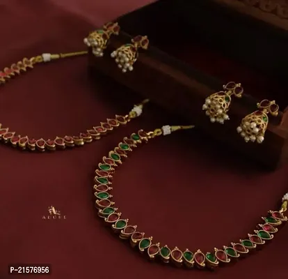 Gold plated south Indian Wedding Traditional temple jewellery set.-thumb0
