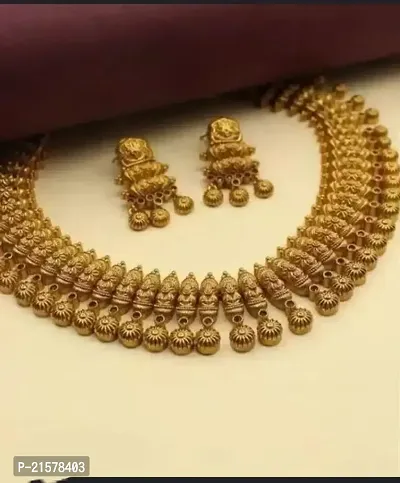 Gold plated south Indian Wedding Traditional temple jewellery set.