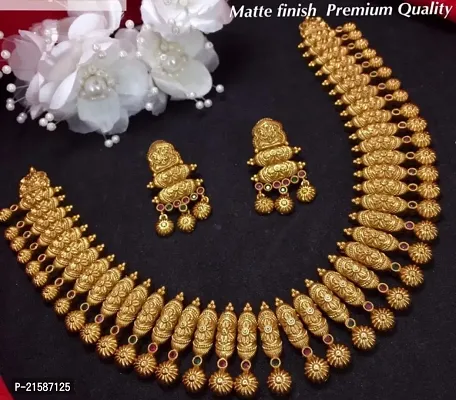 Gold plated south Indian Wedding Traditional temple jewellery set.