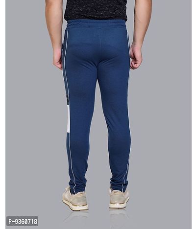 Stylish Blue Cotton Slim Fit Track Pant For Men-thumb4