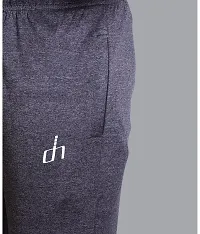 Stylish Grey Cotton Spandex Slim Fit Track Pant For Men-thumb1