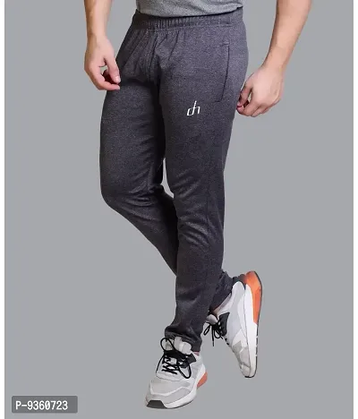 Stylish Grey Cotton Spandex Slim Fit Track Pant For Men-thumb3