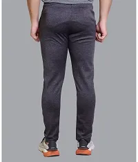 Stylish Grey Cotton Spandex Slim Fit Track Pant For Men-thumb3