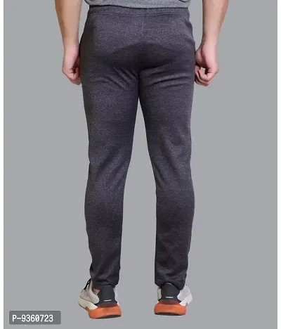 Stylish Grey Cotton Spandex Slim Fit Track Pant For Men-thumb4