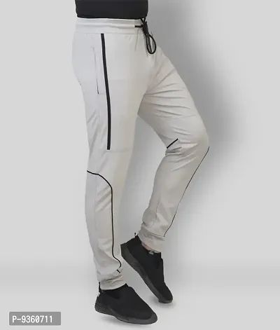 Stylish Grey Polyester Slim Fit Track Pant For Men-thumb3