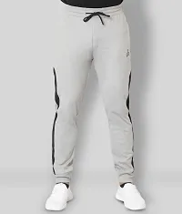 Grey Polyester Regular Track Pants For Men-thumb2