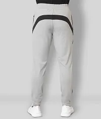 Grey Polyester Regular Track Pants For Men-thumb3