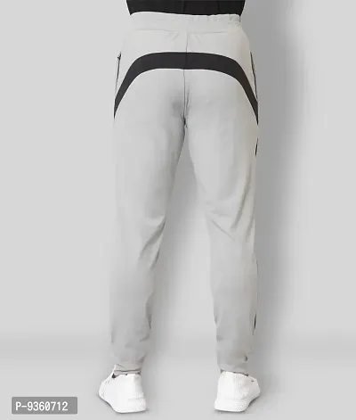 Grey Polyester Regular Track Pants For Men-thumb4