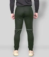 Stylish Olive   Cotton Spandex Slim Fit Track Pant For Men-thumb3