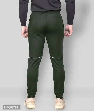 Stylish Olive   Cotton Spandex Slim Fit Track Pant For Men-thumb4