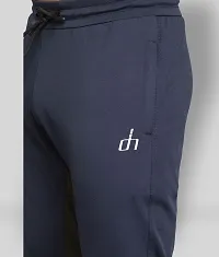 Stylish Navy Blue Polyester Slim Fit Track Pant For Men-thumb2