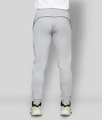 Stylish Grey Cotton Spandex Slim Fit Track Pant For Men-thumb2