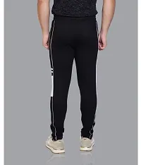 Stylish Black Cotton Slim Fit Track Pant For Men-thumb3