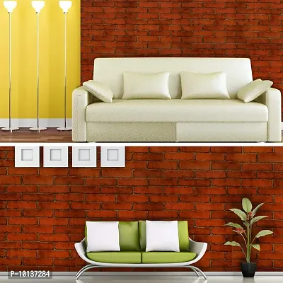 DOODAD Classic Bricks Wallpaper Stickers for Home, Bedroom Wall Paper for Door, self Adhesive PVC roll for Vinyl Wallpaper for Walls X-Large Size Wallpapers for Home & Wall Stickers for Bedroom.-thumb3