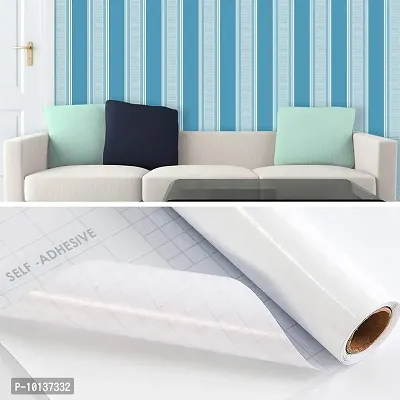 doodad Lines & Stripes Blue Wallpaper Stickers Home Decor Items for Living Room, Wall Stickers for Bedroom, Curves & Graphic Wallpapers for Home & PVC Wall Stickers for Hall Room. 45CMX1000CM-thumb3