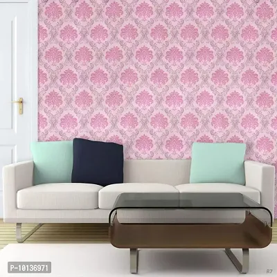 Wallmonks Damask Pattern Royal DelightHome Decor Items for Living Room, Room Decor Items for Bedroom, Wall Decoration Items for Living Room, X-Large Wall Papers & Wall Stickers 45CM X 1000CM-thumb3