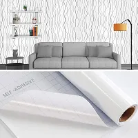 doodad Winter Curves Silver Wallpaper Stickers Home Decor Items for Living Room, Wall Stickers for Bedroom, Curves & Graphic Wallpapers for Home & PVC Wall Stickers for Hall Room. 45CMX1000CM-thumb1