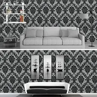 Wallmonks Floral Monochrome Home Decor Items for Living Room, Room Decor Items for Bedroom, Wall Decoration Items for Living Room, X-Large Wall Papers & Wall Stickers, Wallpapers for Home 45CMX1000CM-thumb2