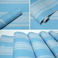 doodad Lines & Stripes Blue Wallpaper Stickers Home Decor Items for Living Room, Wall Stickers for Bedroom, Curves & Graphic Wallpapers for Home & PVC Wall Stickers for Hall Room. 45CMX1000CM-thumb1