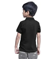 doodad Junior Boys' Plain Regular Fit T-Shirt (Black, Pack of 1)-thumb1