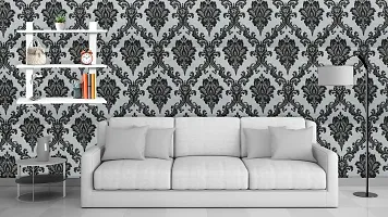 Wallmonks Floral Monochrome Home Decor Items for Living Room, Room Decor Items for Bedroom, Wall Decoration Items for Living Room, X-Large Wall Papers & Wall Stickers, Wallpapers for Home 45CMX1000CM-thumb3