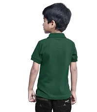 doodad Junior Boys' Plain Regular Fit T-Shirt (Dark Green, Pack of 1)-thumb1
